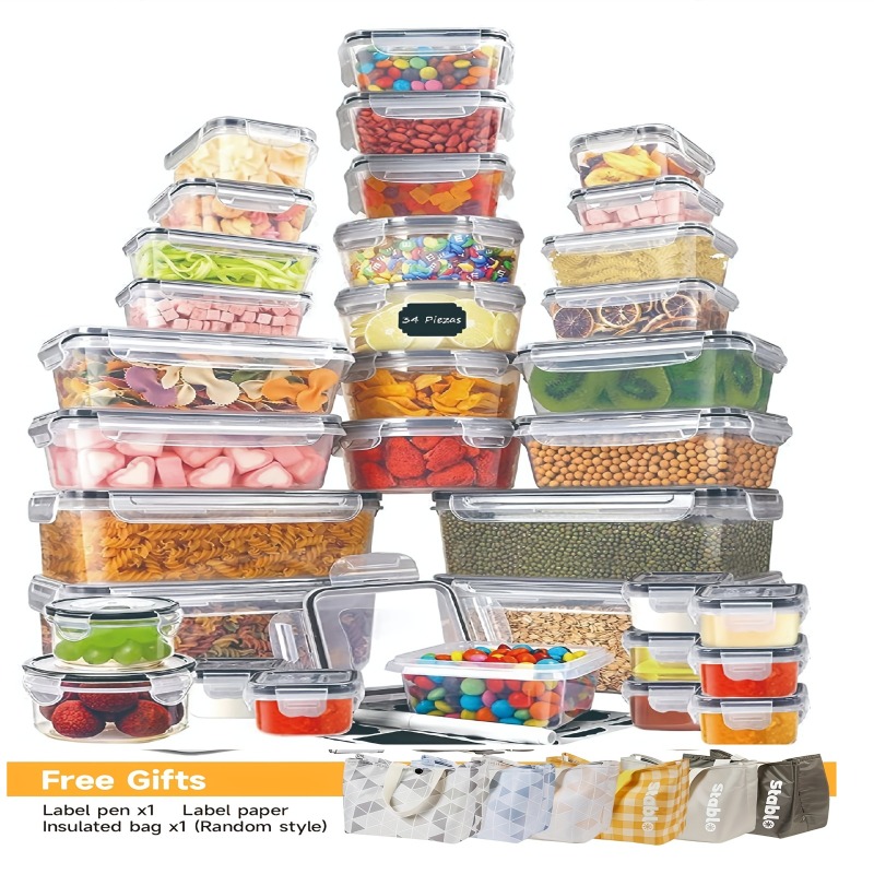 Kitchen Gadgets Organizer - Ensemble de 48 contenants alimentaires sans